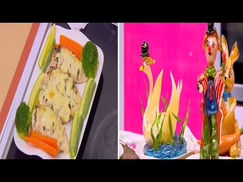 بالفيديو طريقة عمل صدور الدجاج بالسبانخ و أشكال بعجينة السكر