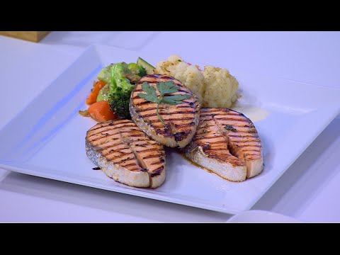 طريقة عمل سمك سلمون بالجنزبيل