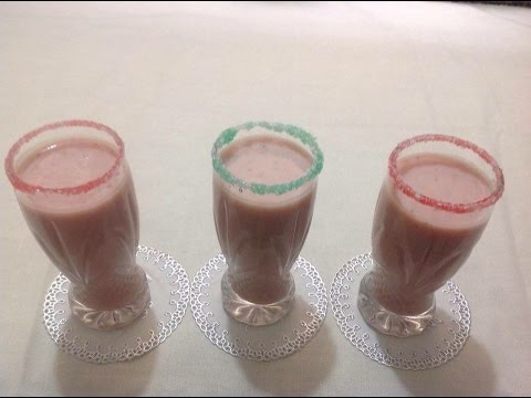 عصير صحي باللبن و الفواكه و الزبيب منعش لرمضان المبارك