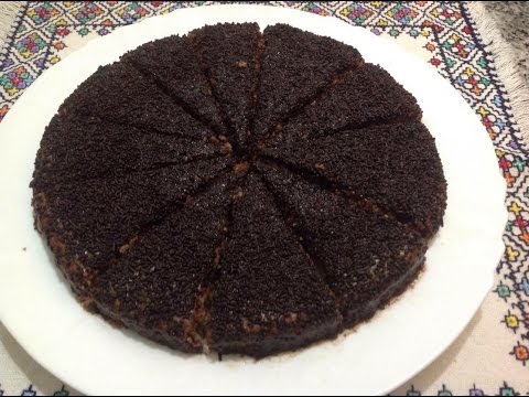 كيكة اسفنجية بالشوكولاته وبدون بيض