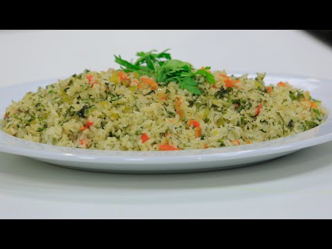 شاهد طريقة عمل أرز بالثوم والكسبرة