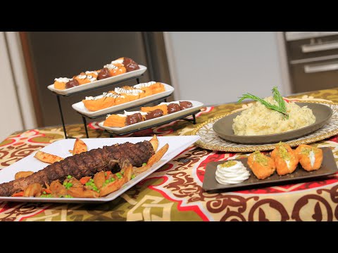 بالفيديو شاهد بلح الشام الهش  عرق اللحمة الباردة  بطاطس بيورية بالاعشاب