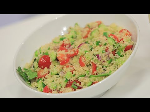 طريقة عمل سلطة الكسكسي بالخيار والجبنة