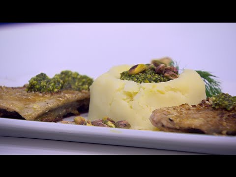 طريقة عمل سمك موسى بالفسدق و صوص البيستو