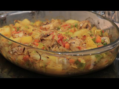 طريقة عمل صينية الدجاج بالخضار