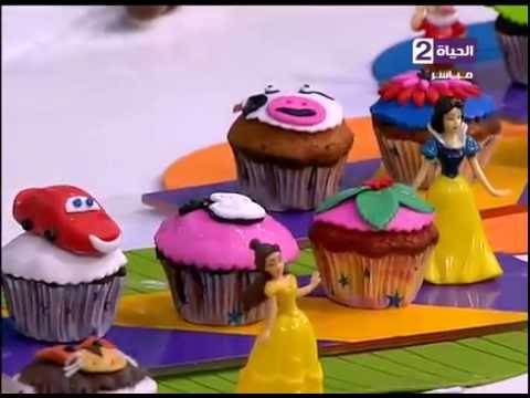 طريقة تزيين الكب كيك بأشكال كرتونية