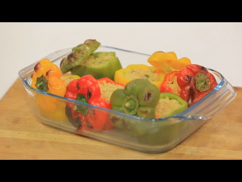 بالفيديو طريقة عمل فلفل محشي كينوا