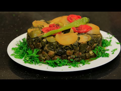 بالفيديو طريقة عمل محشي ورق عنب