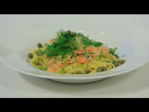 طريقة عمل باستا بالسالمون المدخن