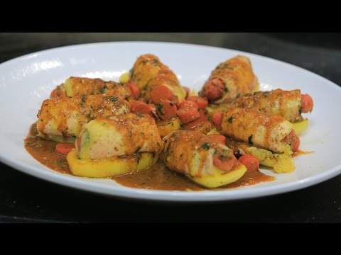 بالفيديو طريقة عمل صدور دجاج بحشو الهوت دوج