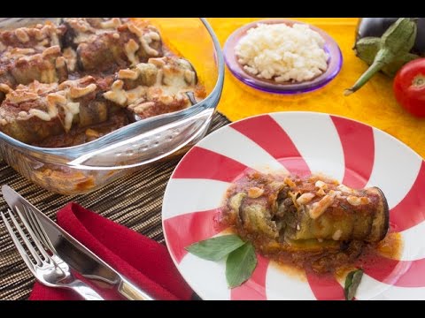 بالفيديو  طريقة عمل ملفوف الباذنجان المشوي باللحم المفروم