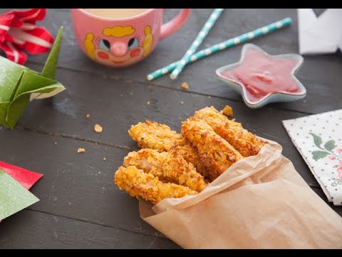 شاهد طريقة عمل أصابع الدجاج المقرمشة المخبوزة في الفرن