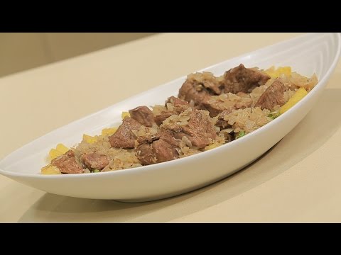 شاهد طريقة عمل لحمة بالبسلة والبطاطس