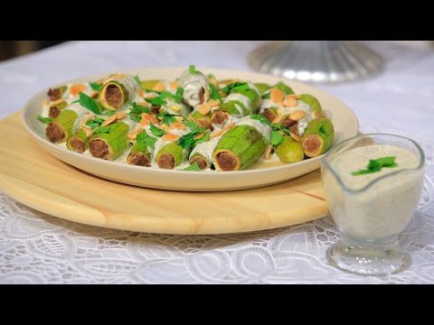 بالفيديو طريقة عمل ومقادير محشي كوسة مع الزبادي و النعناع