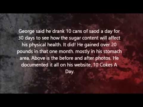 شاهد رجل أميركي يشرب 10 علب كوكا كولا في اليوم الواحد