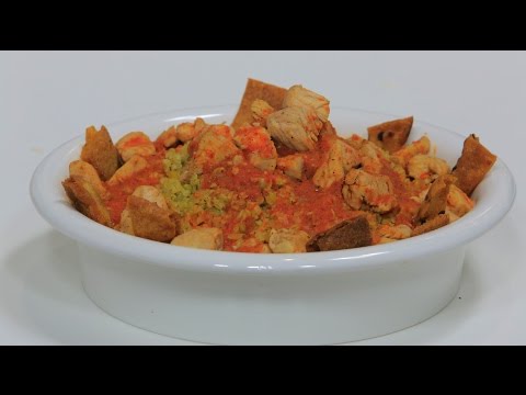 شاهد طريقة إعداد فتة فريك بالدجاج والصوص