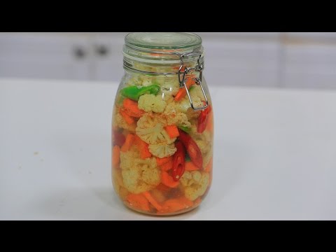 بالفيديو طريقة تحضير مخلل قرنبيط