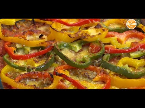 بالفيديو طريقة عمل ومقادير طاجن لسان عصفور باللحمة