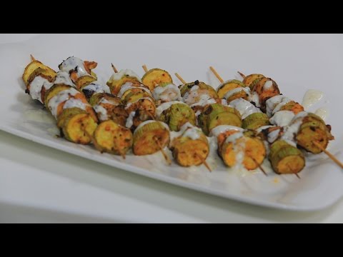 شاهد طريقة إعداد دجاج شيش مع كوسة