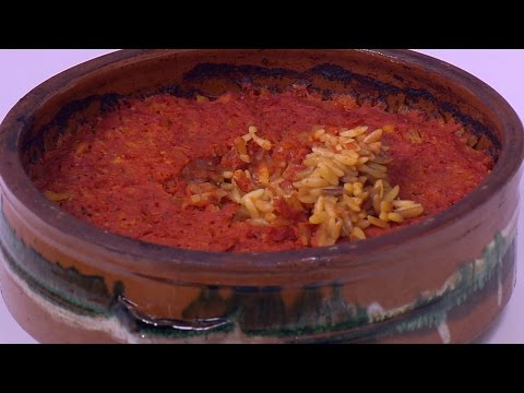 طريقة اعداد طاجن لسان عصفور بالطماطم