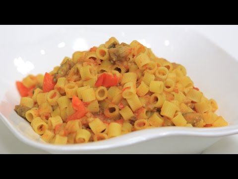 بالفيديو طريقة عمل ومقادير مكرونة بصوص الباذنجان