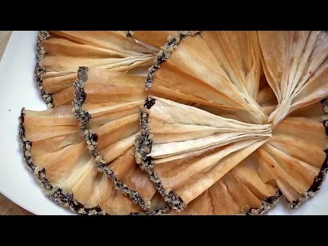 بالفيديو طريقة عمل ومقادير حلوى المهفة من رقائق البقلاوة