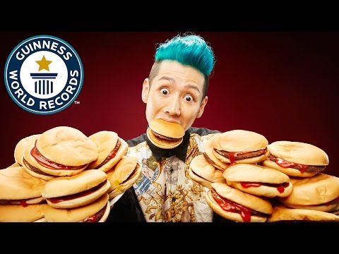 بالفيديو أسرع آكل ساندويتشات برغر في العالم