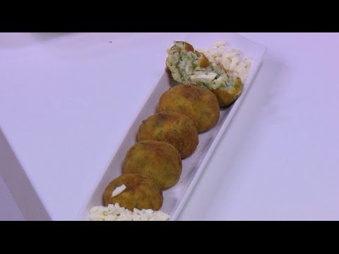 شاهد طريقة عمل كرات بطاطس بالجبنة بانيه