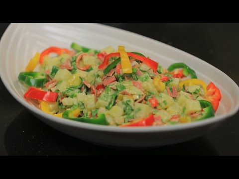 شاهد طريقة عمل سلطة بطاطس باللحم المدخن