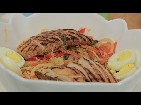 شاهد طريقة إعداد مكرونة بالدجاج