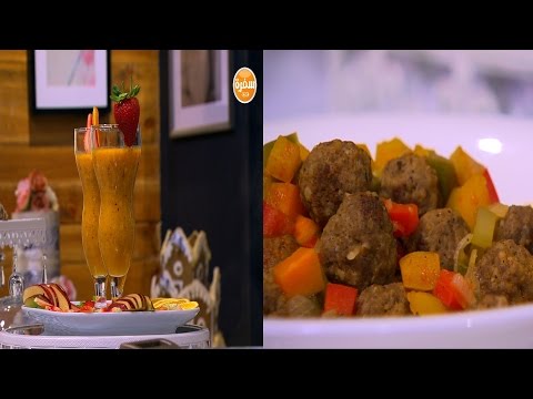 شاهد طريقة إعداد شوربة خضار بكرات اللحم