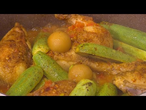 بالفيديو طريقة إعداد ومقادير  طاجن دجاج بالكوسة