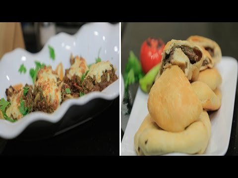 بالفيديو طريقة إعداد ومقادير  حواوشي  ريش ضاني و باذنجان متبل