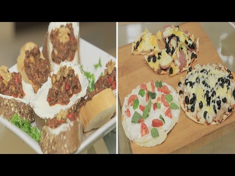 بالفيديو طريقة إعداد ومقادير بيتزا تورتيلا  سلطة بنجر مع الجبن الابيض  توست بالصلصة