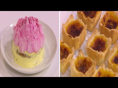 شاهد طريقة إعداد كيك الزعفران والحبهان  تارت برتغالي