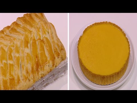 طريقة عمل بافاروا الريكوتا مع فطيرة اليوسفي  رول التفاح