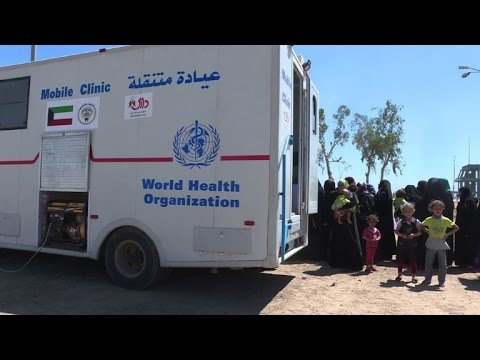 شاهد عيادات متنقلة في غرب الموصل