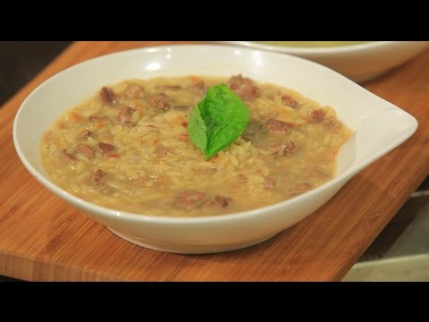 شاهد طريقة إعداد شوربة لسان عصفور بالكبد والقوانص