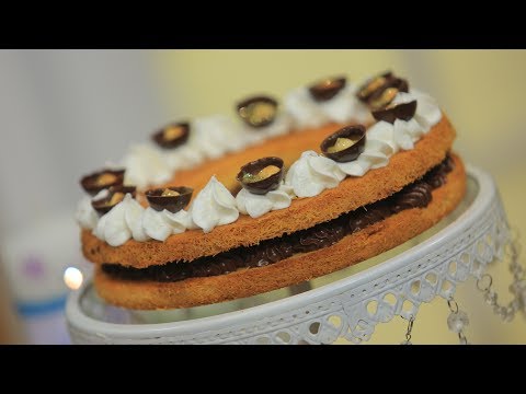 شاهد طريقة عمل تورتة كنافة بالشوكولاتة والبندق