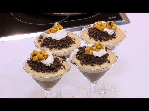 طريقة إعداد حلوى كريمة القهوة والشوكولاتة