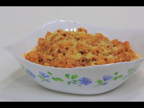 طريقة إعداد مكرونة بالصلصة و الجبنة