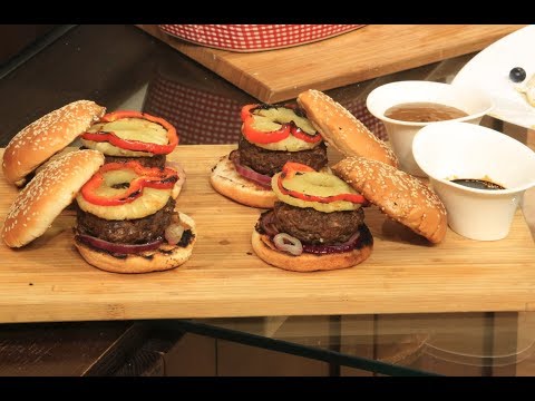 شاهد طريقة إعداد ومقادير برغر هاواي