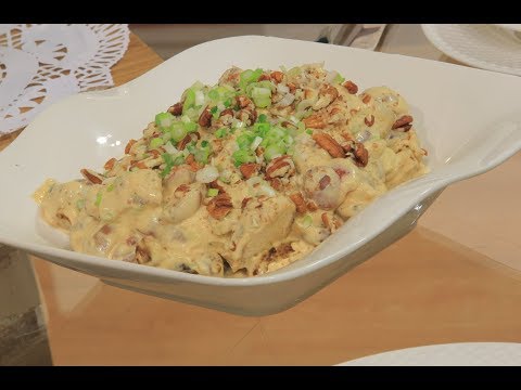 شاهد طريقة إعداد ومقادير سلطة دجاج بالعنب