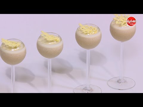 موس البلح مع كريمة الحبهان