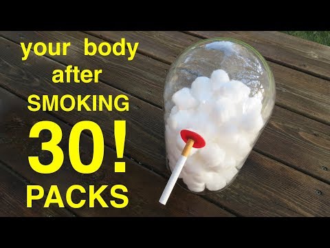 شاهد تجربة مروعة لتأثير التدخين على الرئة