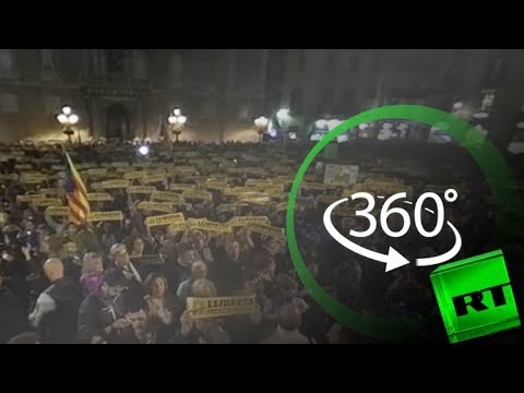 مظاهرات مؤيدي استقلال كتالونيا بتقنية الـ360 درجة