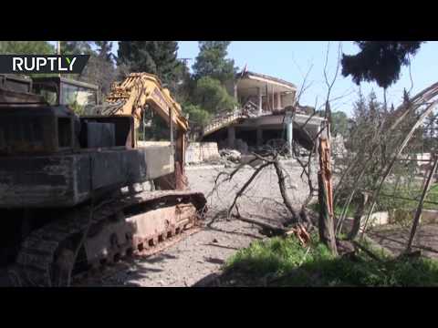 شاهد آثار الغارة الجوية التركية قرب عفرين