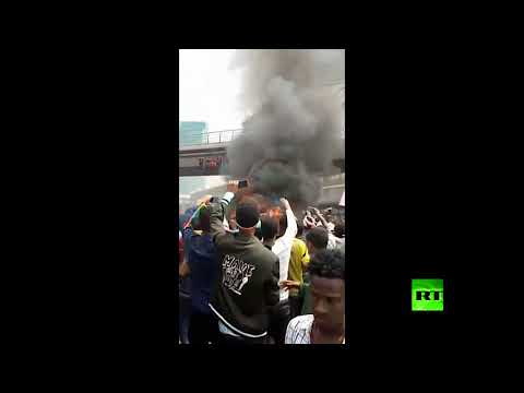 شاهد انفجار قنبلة يدوية تستهدف آبي أحمد