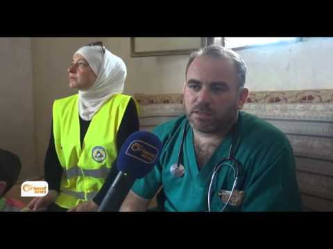 شاهد جولة صحية على خيام النازحين في درعا