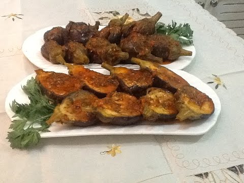 البذنجان المخلل مع صلصة خفيفة بالطماطم